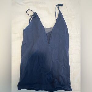 Free People Navy Blue Strappy Top
